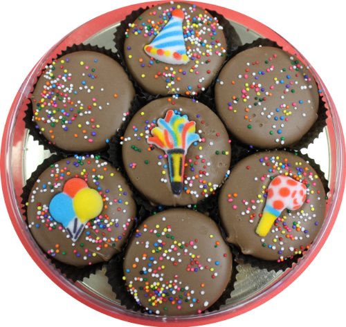 Milk Chocolate Dipped Oreos Decorated with a Birthday Theme7 Oreo Assortment