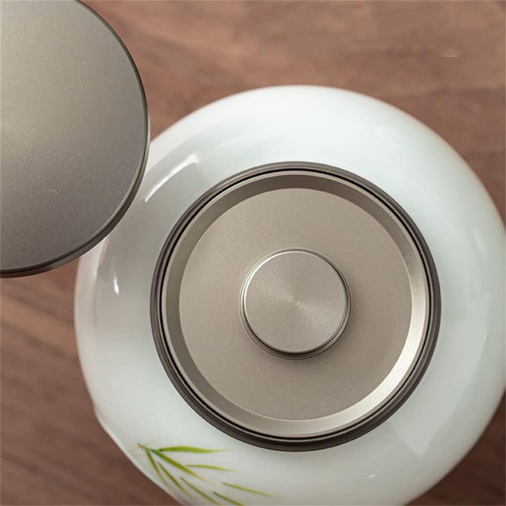 Ceramic tea pot storage tank travel portable airtight spice coffee sugar cone
