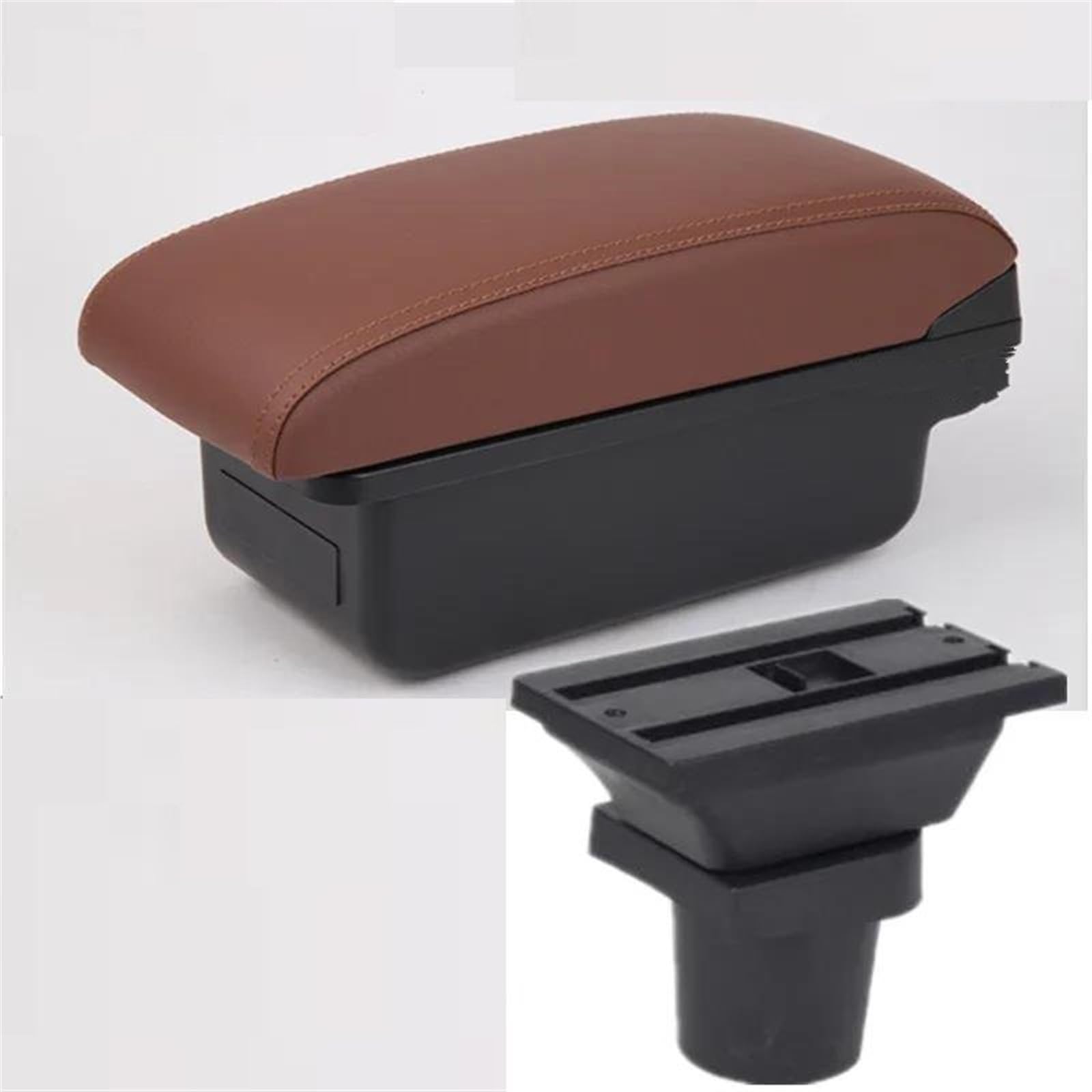 NMJLQW Storage Rack Armrest Box With Multifunctional Support PU Cushion Car Interior Modification Accessories For RAV4(A brown No USB)