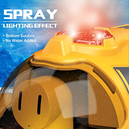 Geniboom Rc Boat For Kids,Pool Toys For Kids Ages 8-12 Remote Control Boat For Pool Toy Dual Propeller Power 2.4Ghz Easy To Control,Rc Spray Gasboat For Kids And Adult,Cool Lighting #TOP4