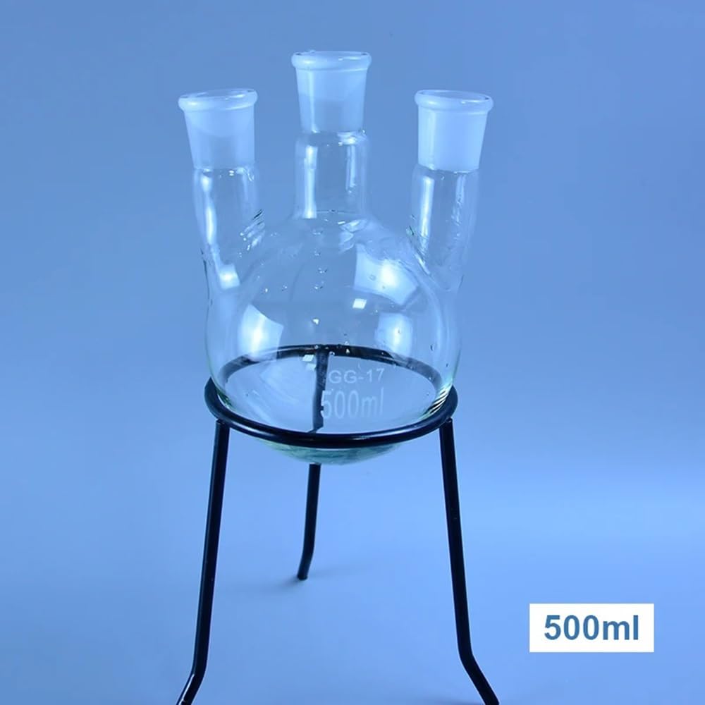 Attrezzature e forniture di laboratorio Pallone a fondo tondo a tre colli da 50/100/250/500/1000 ml/2000 ml 24/29, a con Bottiglia in vetro laboratorio