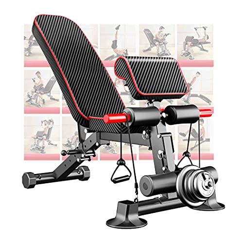 Adjustable Weight Bench Utility Workout Bench for Home Gym,Foldable Incline Decline Benches for Full Body Workout