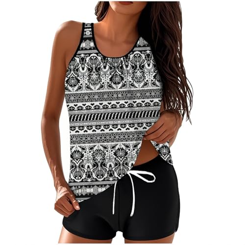 Maillot de bain femme : tankini gris élégant pour plage et piscine