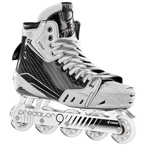 Generisch Tour Volt Kv1 Senior - Patines de hockey sobre ruedas, negro blanco, 11.0 = EU 47