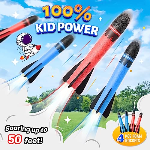 Toys for 3 4 5 6 7 Year Old Boys, Notique Rocket Launcher Kids Toys for Boys 3-10 Outdoor Games, Toddler Outdoor Toys for Kids Foam Rocket 3 4 5 6 7 8 Year Old Boys Girls Gifts Ideas - Image 3