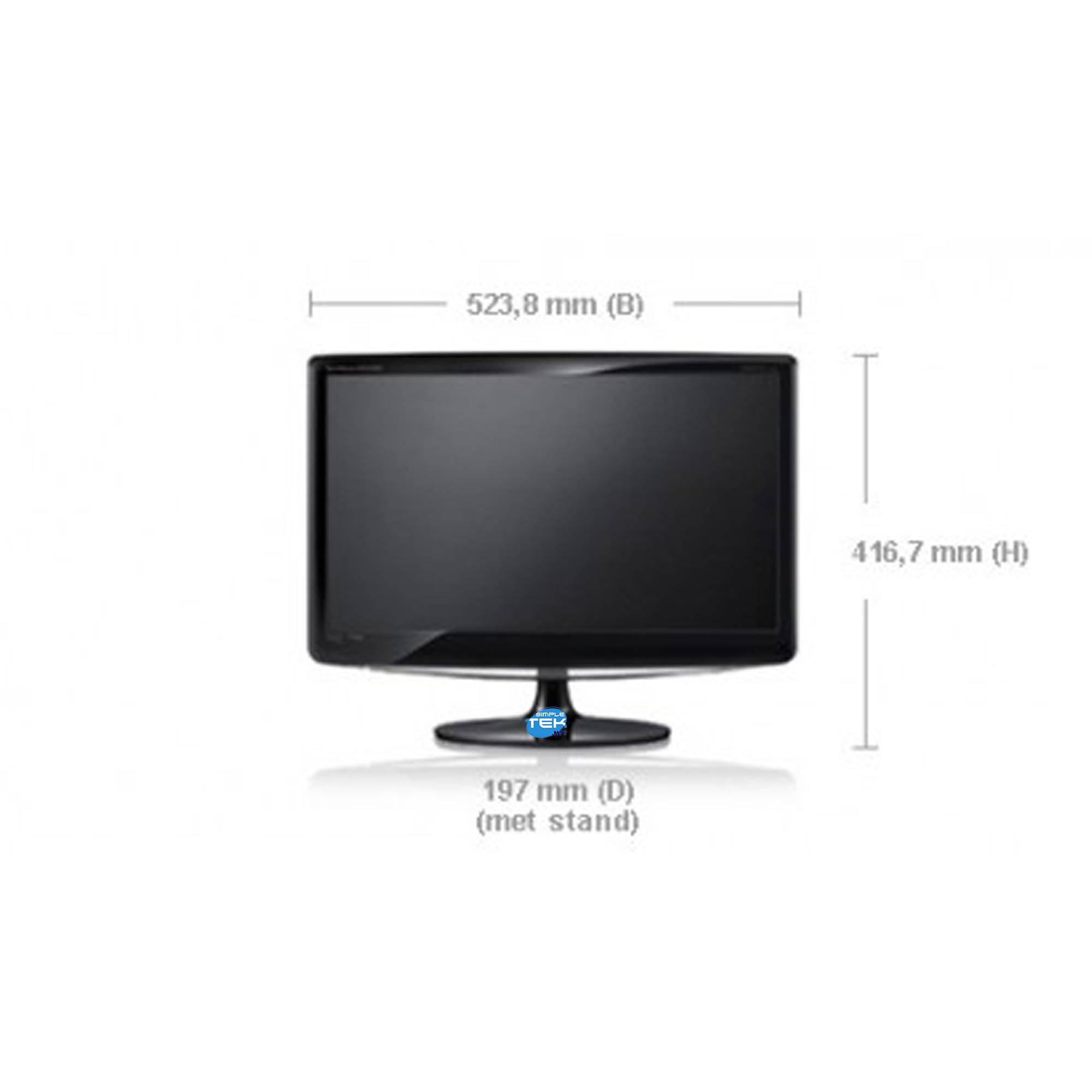 SIMPLETEK - TV 22" Full HD Multimediale nero con Base (Ricondizionato)
