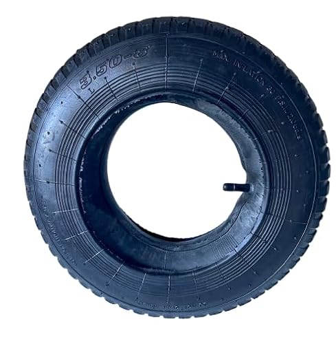 pokm toolsmarket - Schubkarren Reifen 3.50-8, Mantel mit Schlauch, Maximaler Druck 2,4 bar / 35 psi, doppelt genähter Reifen, Ersatzreifen Luftreifen