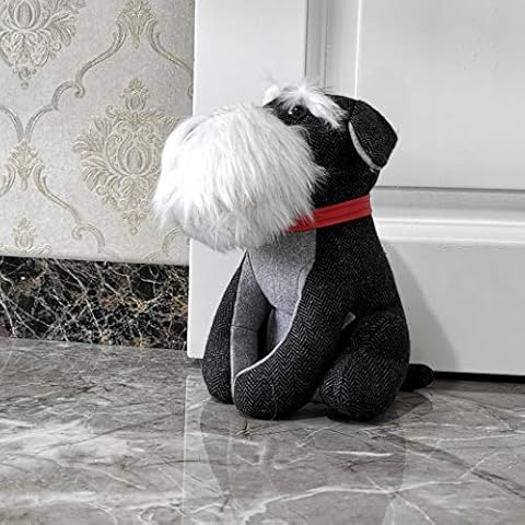 Interior Fabric Dog Door Stopper Fabric Doorstops Decorative Schnauzer Lover Gifts Cover