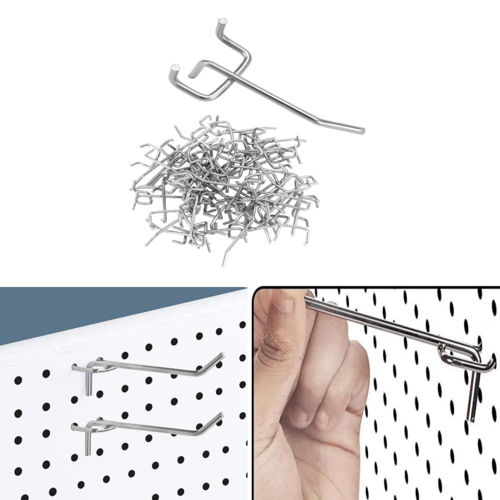 60 Crochets Panneau Perforé Extra épais - Organisation Atelier Garage