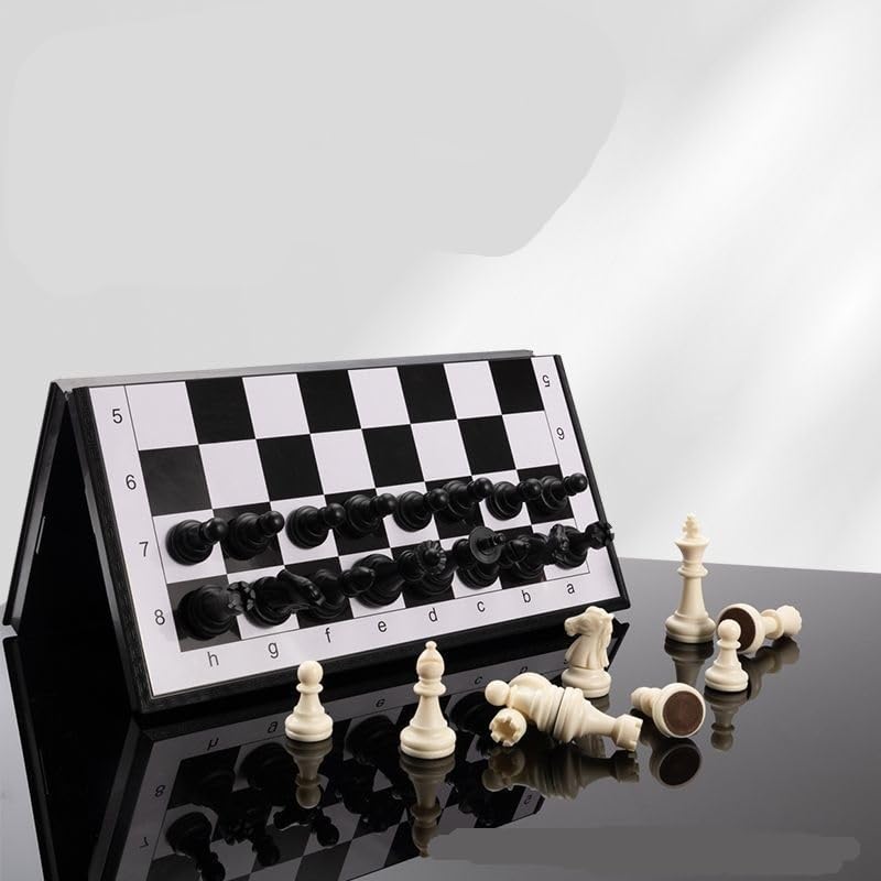 Set di scacchi, gioco da tavolo da viaggio, scacchiera magnetica pieghevole, regali for adolescenti, giochi for famiglie, giocattoli educativi for bambini e adulti scacchiera portatile(29 * 29cm)
