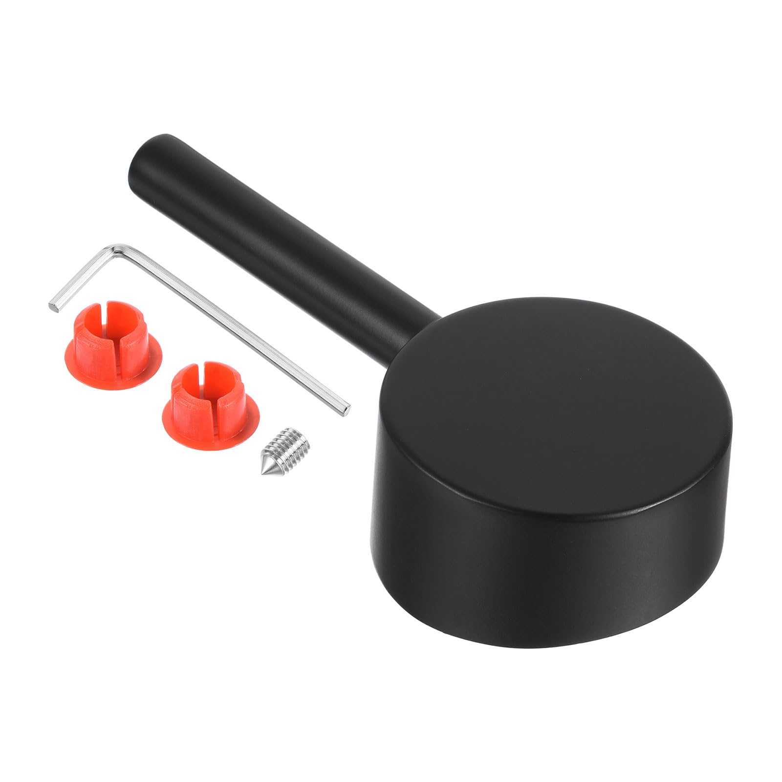 uxcell Poignée de robinet à levier unique pour cartouche de 40 mm, poignée de robinet de rechange en alliage de zinc pour cuisine, salle de bain, douche, 10,9 x 4,6 cm, noir