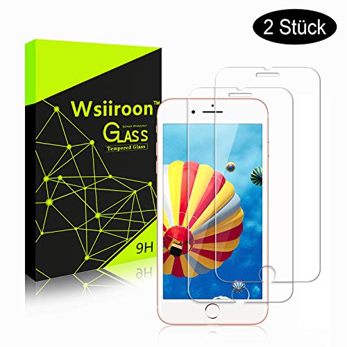 wsiiroon Panzerglas Kompatibel mit iPhone SE 2020 iPhone 7/iPhone 8 Schutzfolie, [2 Stück] 9H Härte Panzerglasfolie kompatibel mit 3D-Touch, Anti-Kratzen Displayschutzfolie