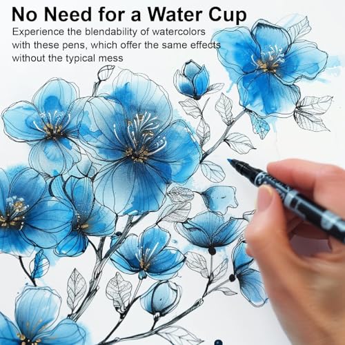 Image of Corslet 12 Pcs Dual Tip Brush Pens Tip Set 12 Colors, Colouring Pens Art Markers for Kids and Adults, Colouring Book, Art Supplies Fineliner Tip Brush Marker for Drawing Sketching
