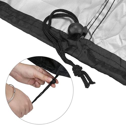 Funda redonda para spa con cordón, protector de bañera de hidromasaje resistente a la intemperie para uso en exteriores (182 x 20 cm)