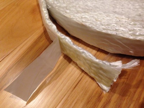 Liberty Supply Adhesive Backed Wood Stove Door Gasket, Fiberglass Rope Seal. Flat 1/8 x 1 Wide x 10 ft. roll