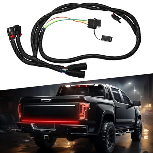 Tailgate Light Bar Harness with Reverse Wire, Tailgate Light Bar Adapter for 2019-2022 Chevy Silverado/GMC Sierra 1500 & 2020-2023 HD, Upgrade Quick Connect Harness for LED Tailgate Light Bar,#529005.