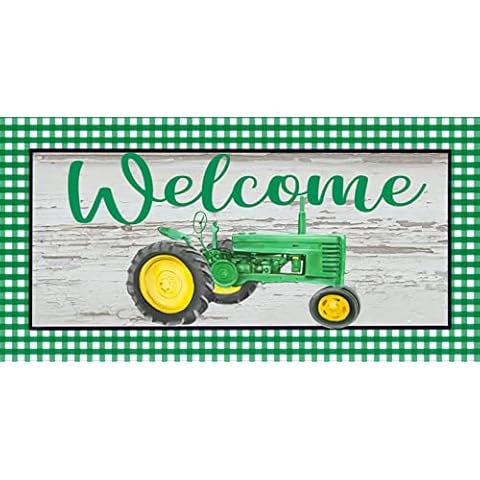 Metal Green Tractor Wreath Sign by Krouterebs Cover