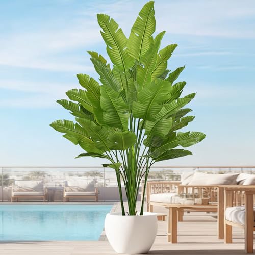 Fsslower Artificial Bird of Paradise Tree 7.5FT 34 Leaves Deluxe