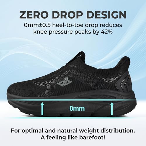 Image of JACKSHIBO Wide Toe Box Shoes Women Zero Drop Arch Support Wide Sneakers
