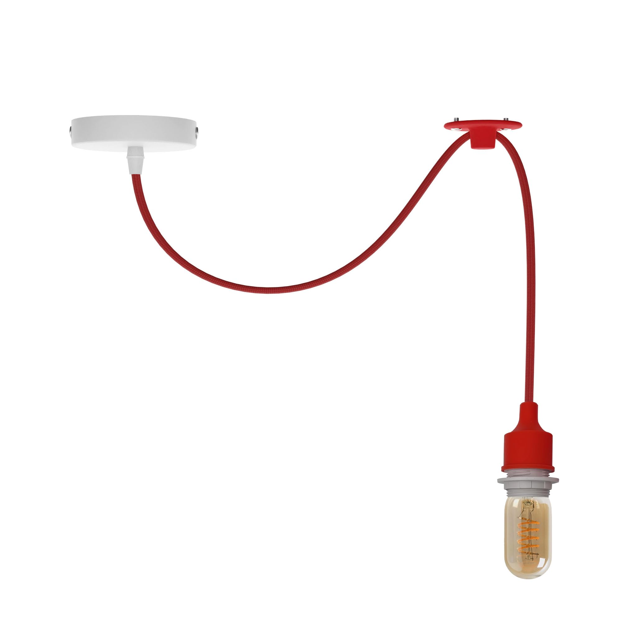 LEDSone Spider Pendant Light Fixture with Adjustable Cable E27 Socket Modern Industrial Red Ceiling Lamp – Ideal for Dining Room, Hall, Café, Restaurant, Bar