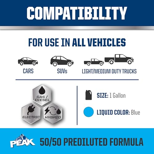 Image of PEAK OET Extended Life Blue 50 /50 Prediluted Antifreeze /Coolant for Asian Vehicles, 1 Gal. (Pack of 2)