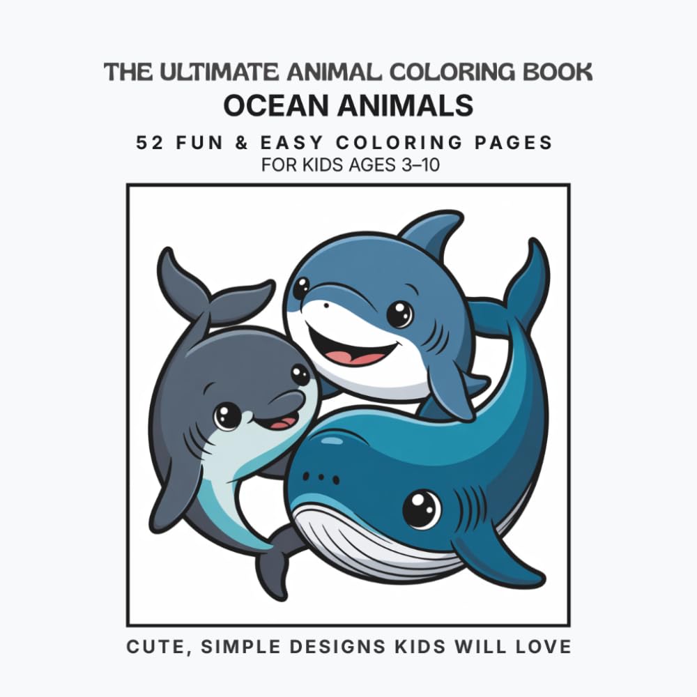 The Ultimate Animal Coloring Book: Ocean Animals: Volume Five