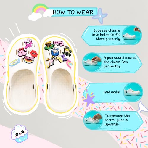Shoe Charms for Teens Assorted Decor Clogs Pack of 20 Pcs