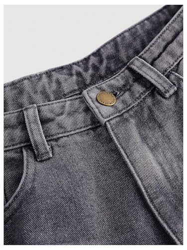 GORGLITTER Girl's Baggy Jeans Vintage High Waisted Wide Leg Denim Pants with Pockets2