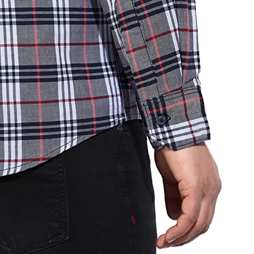 Image of CAHOOT Instafab Plus Men's Button Up Regular Fit Shirt for Casual Wear | Modern Clothing Shirt Crafted with Regular Sleeve, Comfort Fit & High-Performance for Everyday Wear