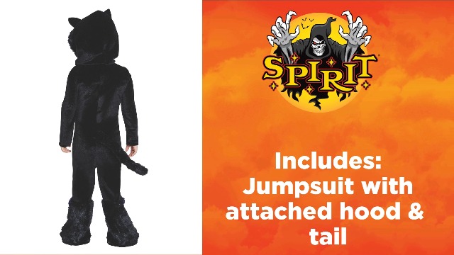 Disfraz completo de gato negro para niñas 5T-6T miniatura 3