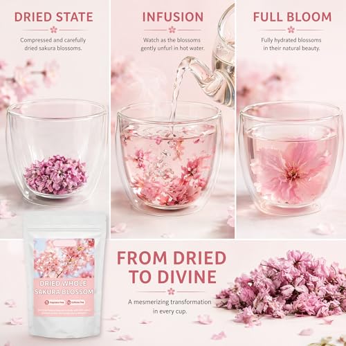 Flores de Cerezo Sakura Secas Enteras 0.7 oz miniatura 3