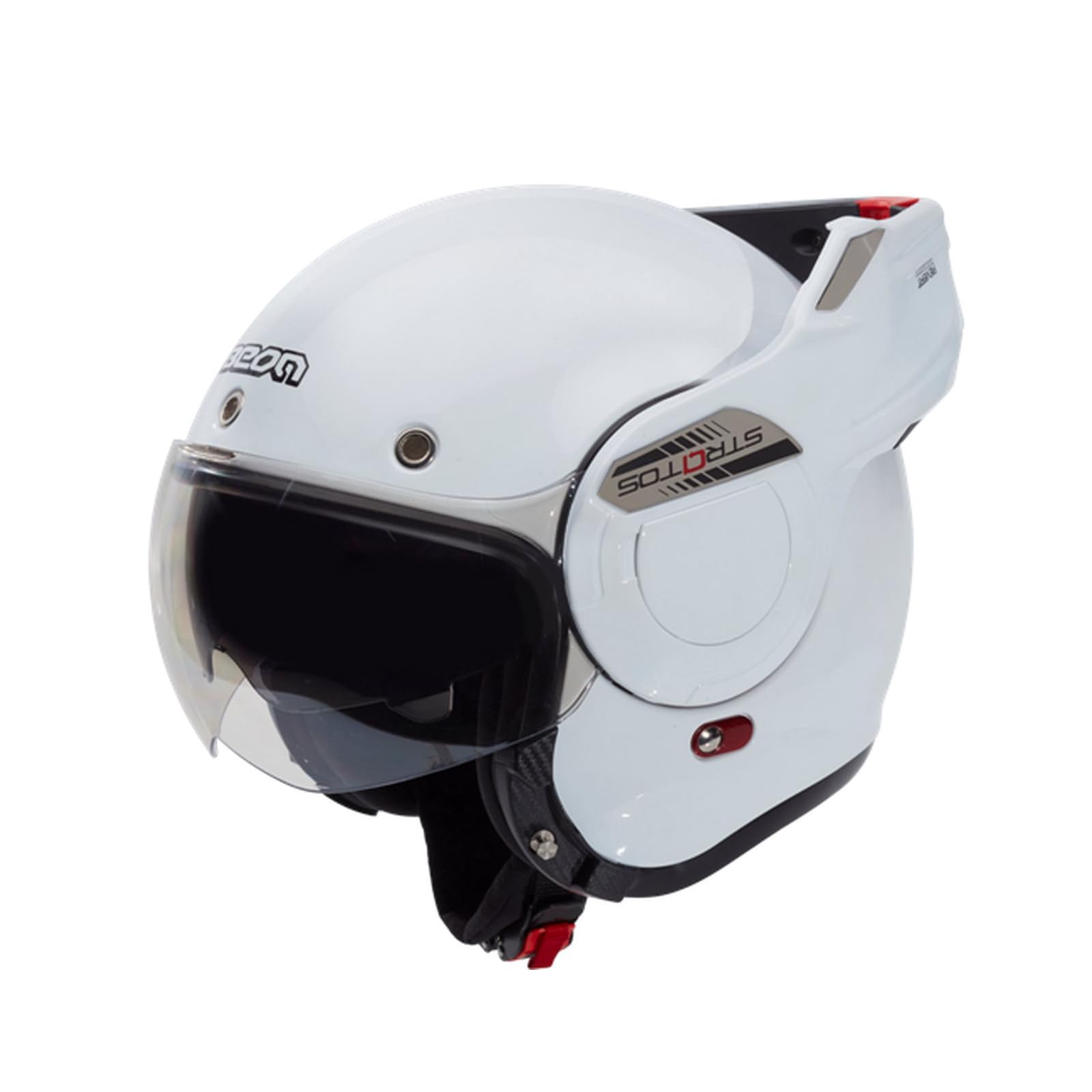 BEON Stratos Motorradhelm - Systemhelm Klapphelme mit Visier und Sonnenblende - Rollerhelm Sonnenblende - Motorrad Helm Damen & Herren - Integralhelm 180° Klappbar - Anti-Kratz-Visier - S