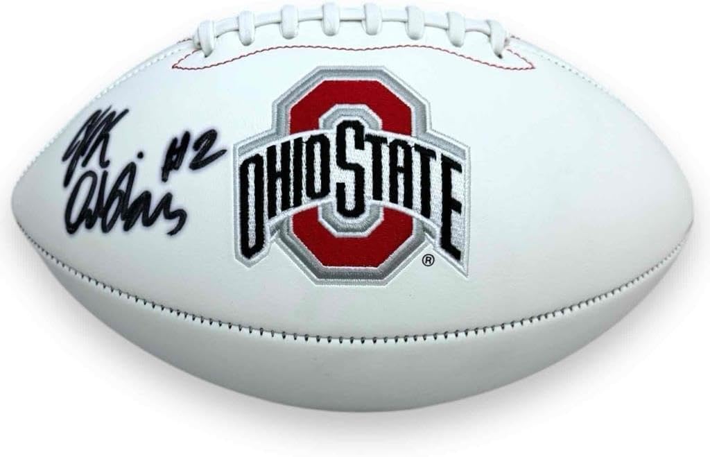 JK Dobbins Autographed Signed Ohio State Buckeyes Logo Football - JSA - Autographed College Footballs