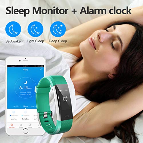 Lintelek Fitness Tracker - Activity Tracker with Heart Rate Monitor, Smart Fitness Watch with Sleep Monitor, Step Counter, Calorie Counter, Pedometer Watch for Women Men and Gift