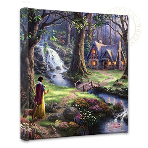 Thomas Kinkade - Gallery Wrapped Canvas , Snow White Discovers the Cottage , 14" x 14" , 50262
