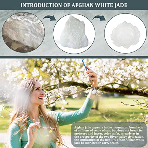 Yolufer Cell Phone Strap Jade Lotus Flower Charm Beads Cell Phone Strap Hanging Lucky Charm Afghan White Jade Lotus Decoration Portable Hanging Lanyard For Men Women Outdoor Work #TOP5