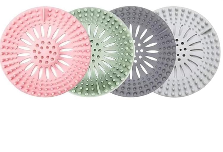 Trendy Silicone Bathroom Hair Catcher Sink Filter Drain/Strainer Catcher/Plastic Wash Jali for Kitchen/Wash Basin/Bathroom Pack of 4-image-44