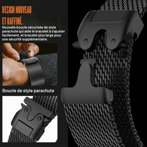 Bracelet titane Garmin Instinct 2 résistant aux irritations et fermoir sécurisé - 3