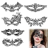 6 styles différents: 6 styles de masques en dentelle, chaque masque est unique, sexy et attrayant ; le masque a son propre charme pour que vous soyez le centre d'intérêt de votre fête, pour améliorer l'atmosphère de la fête ; 6 dans un pack, différents styles pour répondre aux différents besoins de différentes occasions et tenues.