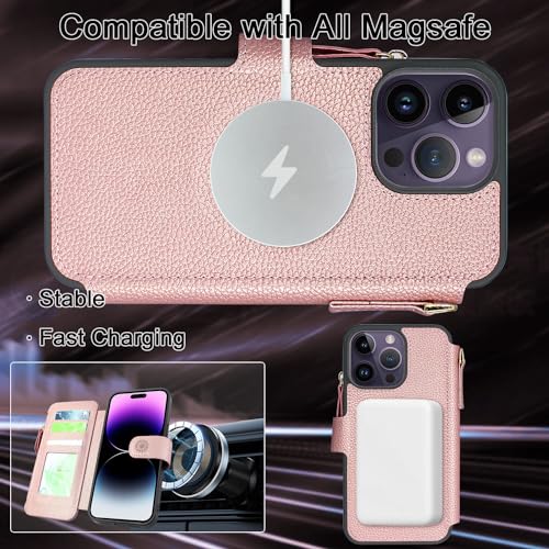 Étui portefeuille iPhone 14 Pro Max antichoc à dragonne et MagSafe - 4