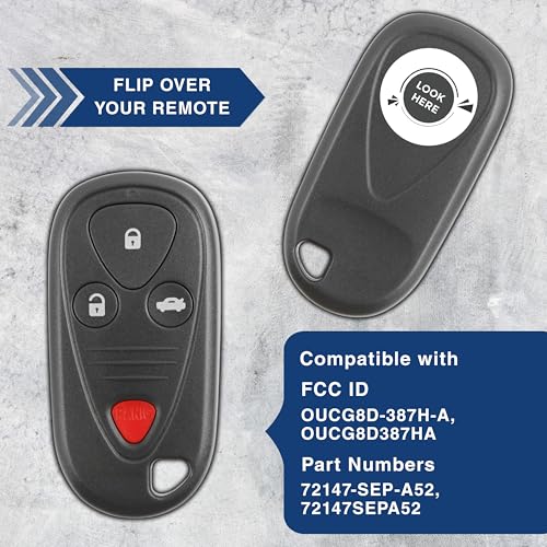 Plip OUCG8D-387H-A cassé ? Pack de 2 télécommandes auto 433MHz