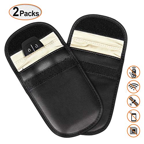 Clé de Voiture de Signal Blocker Coque de sécurité,accès sans Clé Fob Guard Signal Blocage Sac Pochette, Antivol Lock Appareils, Protection de la Vie Privée de Sécurité WiFi/GSM/LTE/NFC/RF Blocke