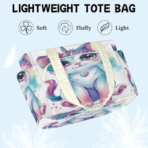 Sac à main léger matelassé licorne chat pour soulager vos épaules - 6