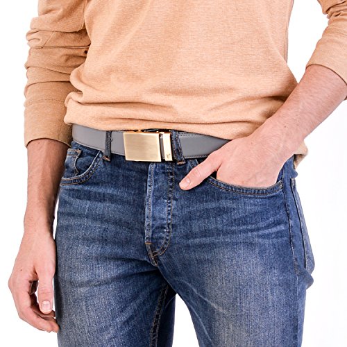 Image of Mission Belt Men's Leather Ratchet Belt, 40mm Metal Collection