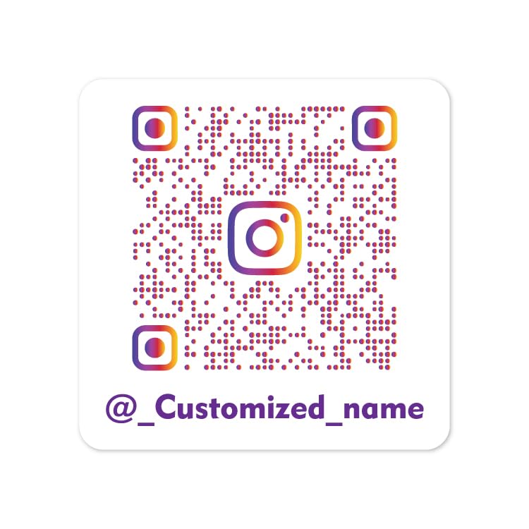 ISEE 360® Instagram ID Custom Username and Custom Instagram Qr Code Vinyl Decal Bike Printed Stickers Motorcycles Mask Sides Car Multicolored