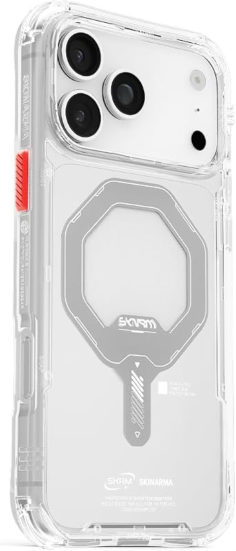 Skinarma SAIDO for iPhone 17 Pro Case 2025 Silver Clear 6.3" MAG-Charge Phone Case