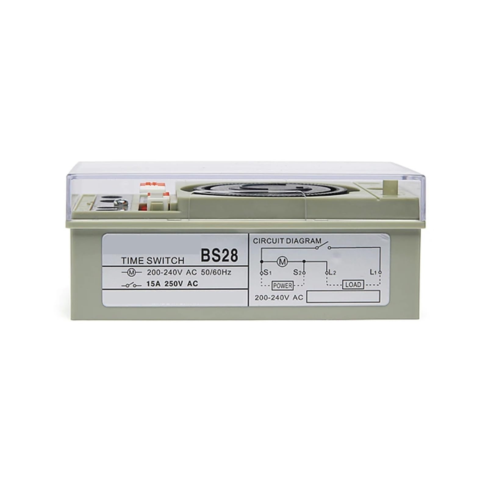 Interruptor Temporizador mecánico, con 48 Veces de Encendido/Apagado por día, intervalo de Tiempo mínimo de 30 Minutos (Size : 110v)