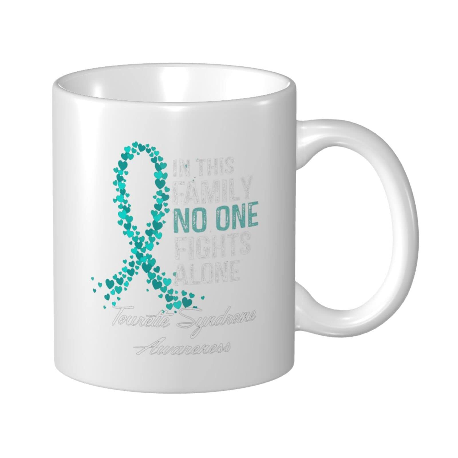 Ceramic Coffee Mug 330Ml Tourette Syndrome Awareness Large Mug Funny Ceramic Coffee Mug Cup Unique Ceramic Cup for Mothers Day, Father's Day Gifts, Valentines