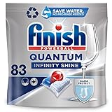 finish quantum lavavajillas pastillas regular - 64 pastillas Optimiza tu experiencia de lavado con el abrillantador Finish para una vajilla seca y sin marcas de agua; para un lavavajillas limpio e higiénico y sin malos olores utiliza Finish Limpiamáquinas
