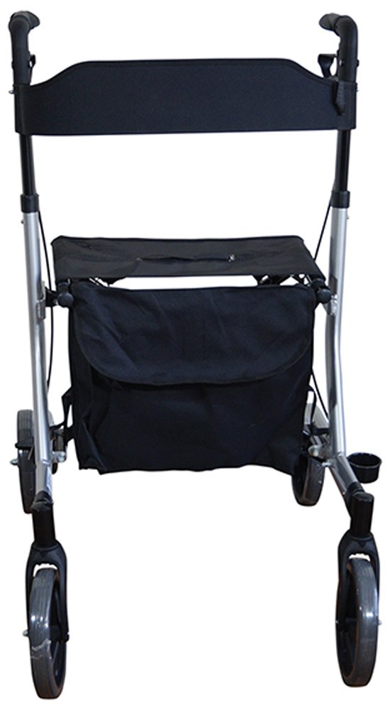 Aidapt grigio pieghevole ultra leggero Deluxe deambulatore a quattro ruote (idoneo per IVA sollievo nel Regno Unito)
